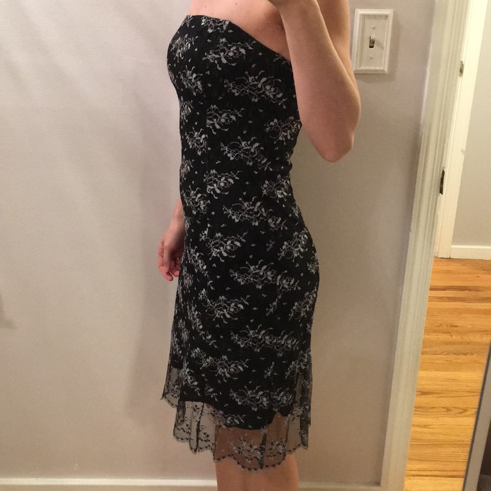 White House/Black Market Lace Strapless Dress